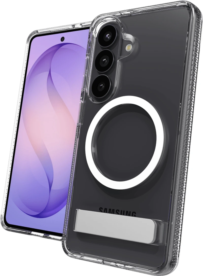 ZAGG - Crystal Palace Snap Case with Kickstand for Samsung Galaxy S26 - Clear