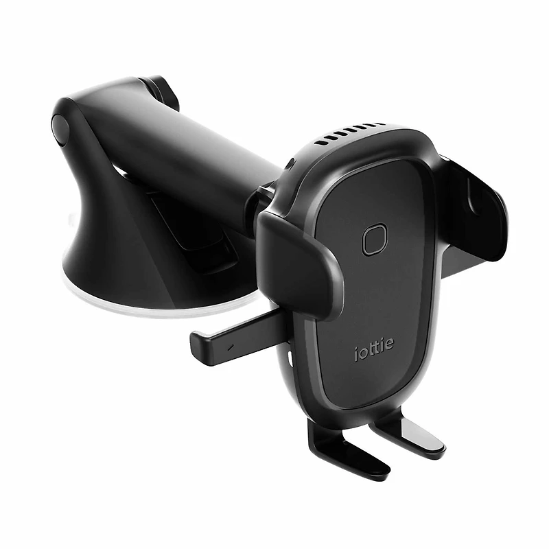 iOttie - Easy One Touch Wireless 3 Fast Charging Universal Dash and Windshield Mount Black