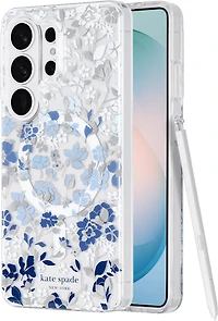 Kate Spade - Protective Case with Magnet for Samsung Galaxy S26 Ultra - Flowerbed Blue