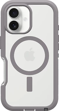 iPhone 16 Otterbox Defender XT Clear Pro w/ MagSafe Series Case - Clear/Grey
