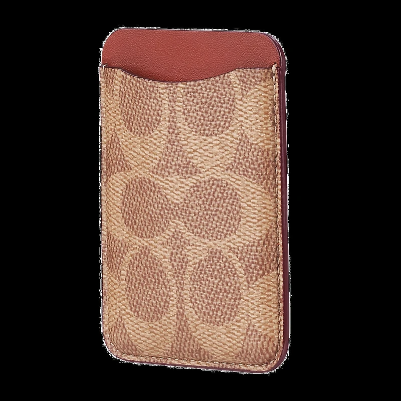 Universal Coach Signature C Magnetic Cardholder - Tan