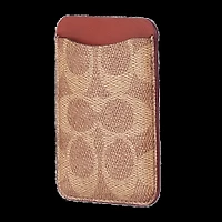 Universal Coach Signature C Magnetic Cardholder - Tan