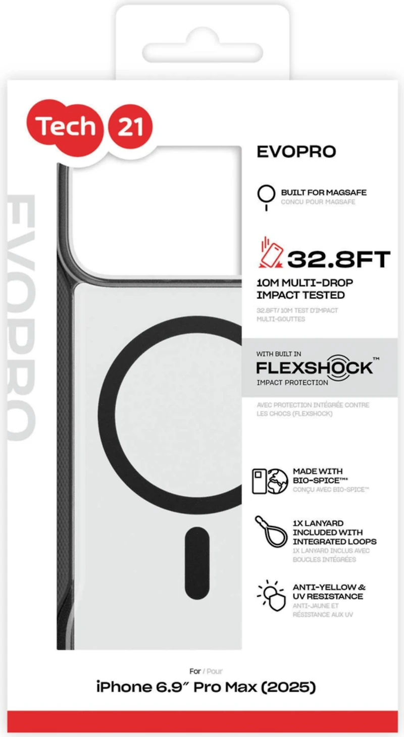 TECH21 EVOPRO MAGSAFE IPHONE 17 PRO MAX CLEAR/BLACK