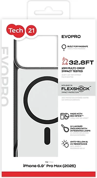 TECH21 EVOPRO MAGSAFE IPHONE 17 PRO MAX CLEAR/BLACK