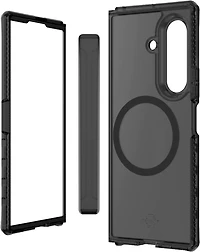 ITSKINS - Hybrid_R Clear Hinge MagSafe Case for Samsung Galaxy Z Fold7 - Smoke And Transparent