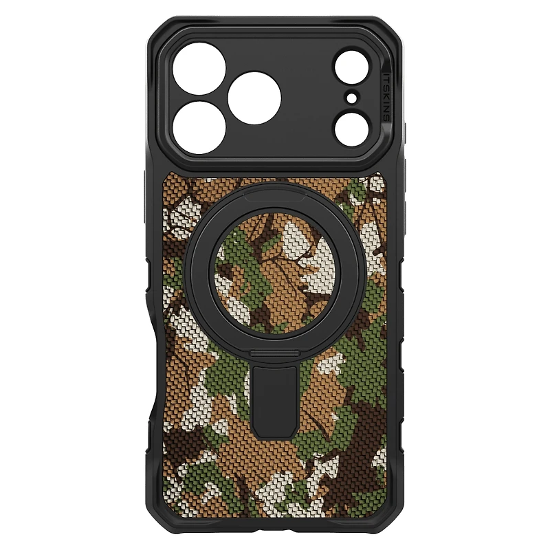 ITSKINS - Supreme_R Stand Nylon MagSafe Case for Apple iPhone 17 Pro Max - Camouflage Green