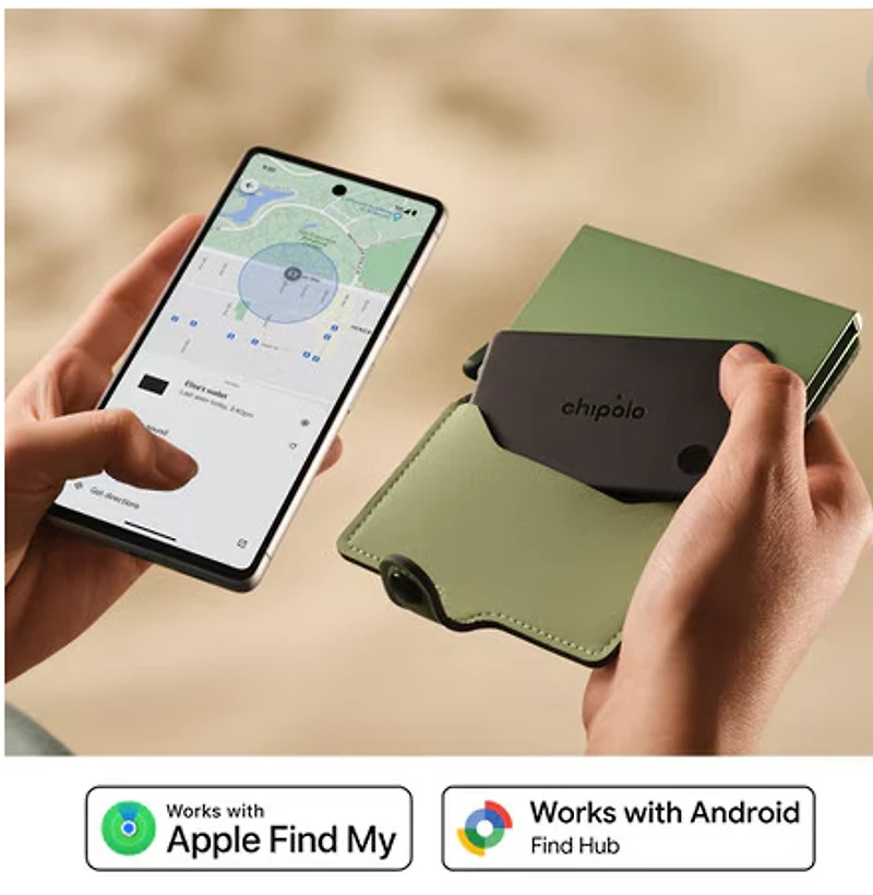 Chipolo RRF0000001001 Lot de 4 Traceurs CARD (Compatible avec Find Hub sur Android ou Apple Find My) Charbon
