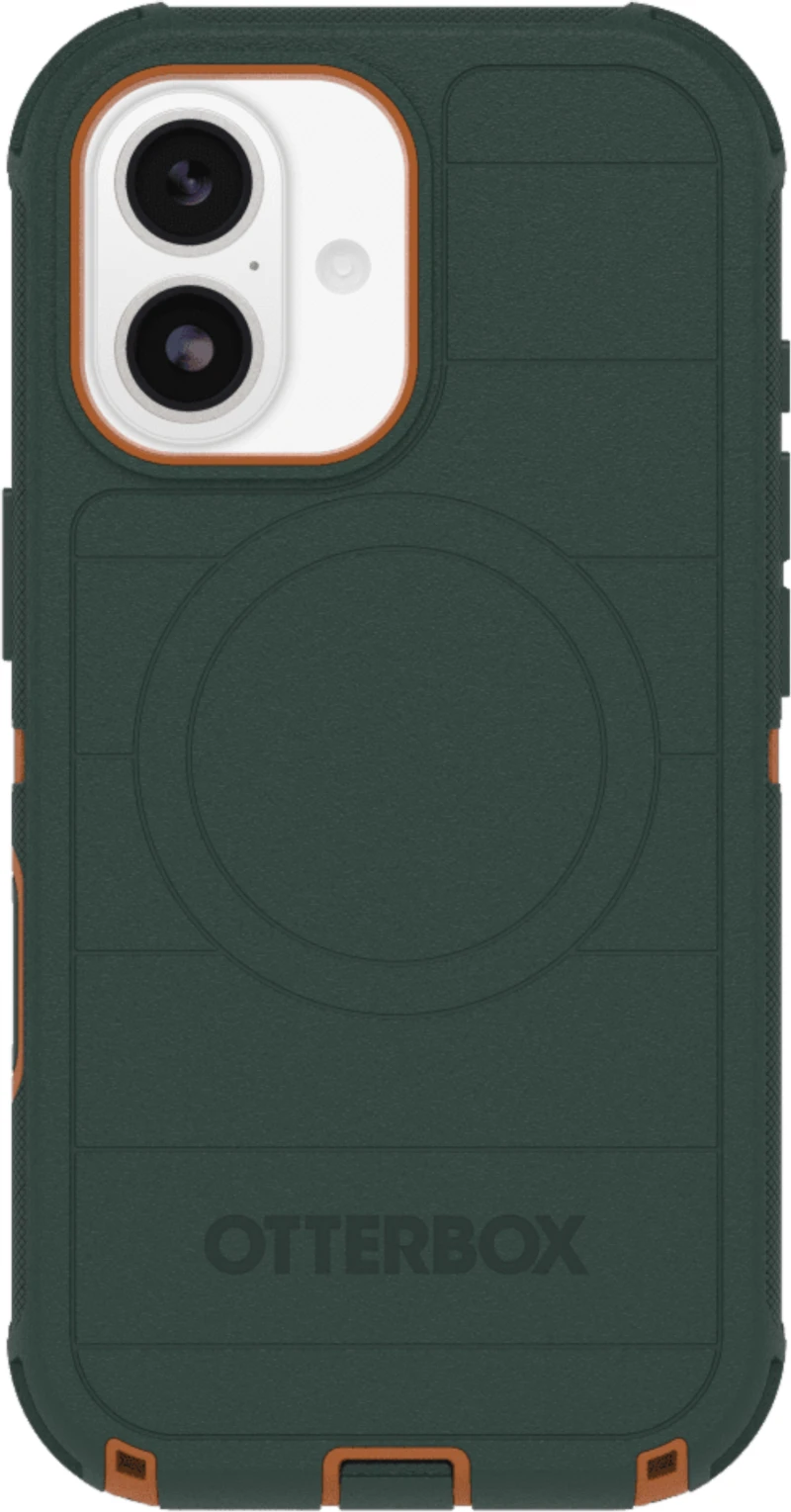 OtterBox Étui Defender Pro MagSafe avec Contrôle de la Caméra Coopersmith (Vert) pour iPhone 17
