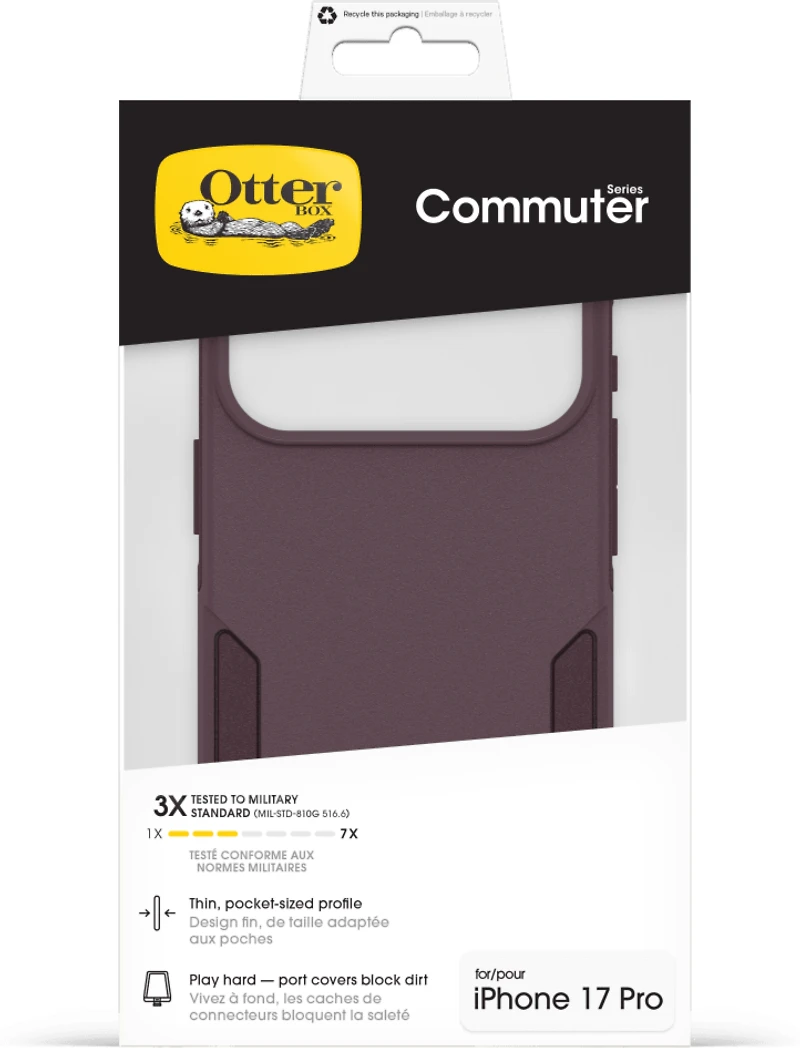 OtterBox 7798328 Étui Commuter MagSafe avec Contrôle de la Caméra Trailhead (Violet) pouriPhone 17 Pro