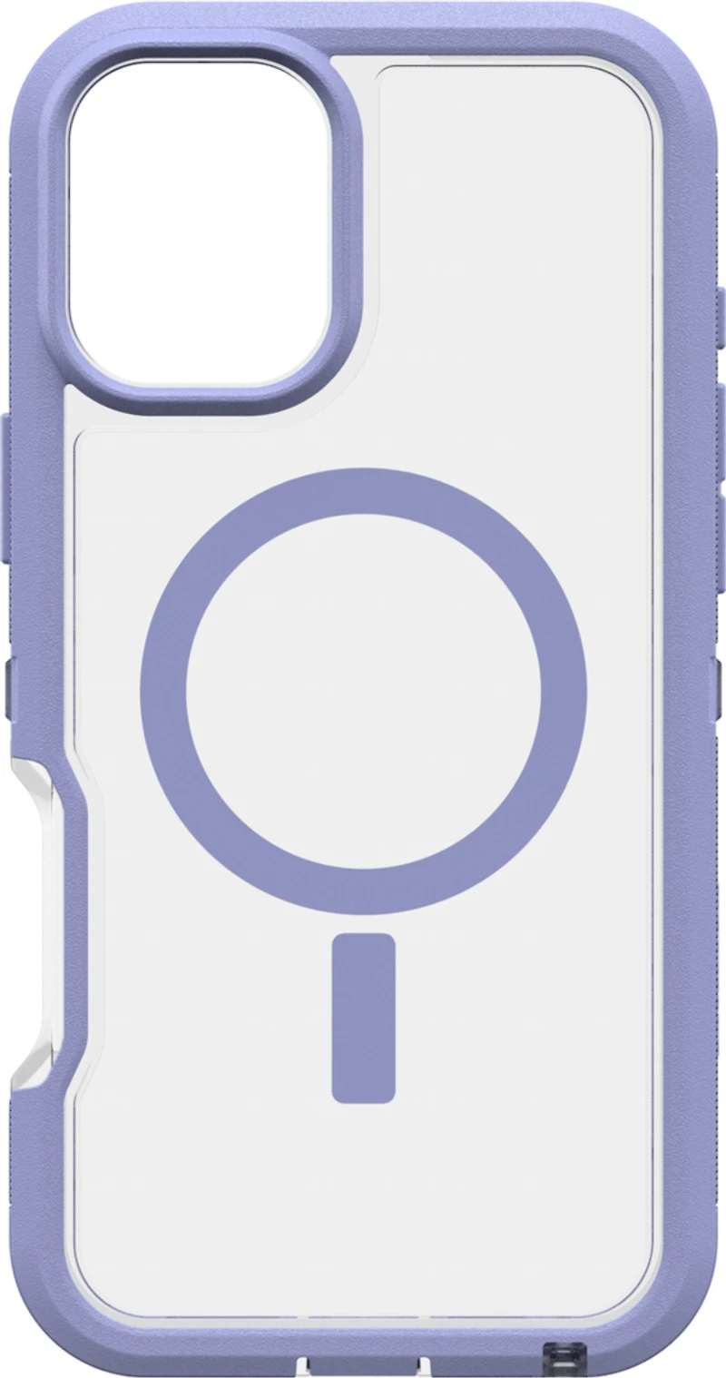 iPhone 16 Plus Otterbox Defender XT Clear Pro w/ MagSafe Series Case - Clear/Purple - Lavendar Haze