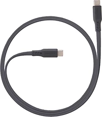 Ventev - Flat USB C to USB C High Speed Tangle-Free Cable 6ft - Gray