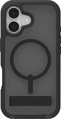 ZAGG - Rainier Snap MagSafe Case with Kickstand for Apple iPhone 17 - Smoke Black
