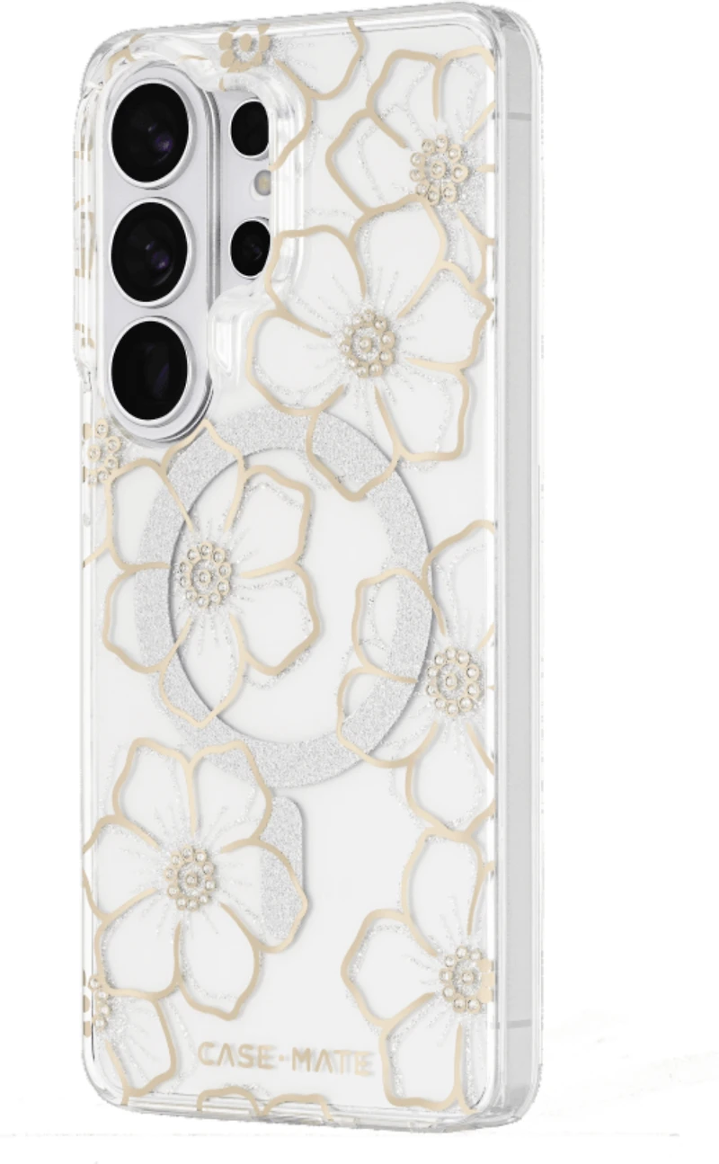Case-Mate - Floral Gems Case with Magnet for Samsung Galaxy S26 Ultra - Gold