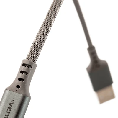 Ventev - Chargesync Alloy USB-C to USB-C 10ft - Steel