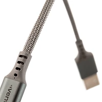 Ventev - Chargesync Alloy USB-C to USB-C 10ft - Steel
