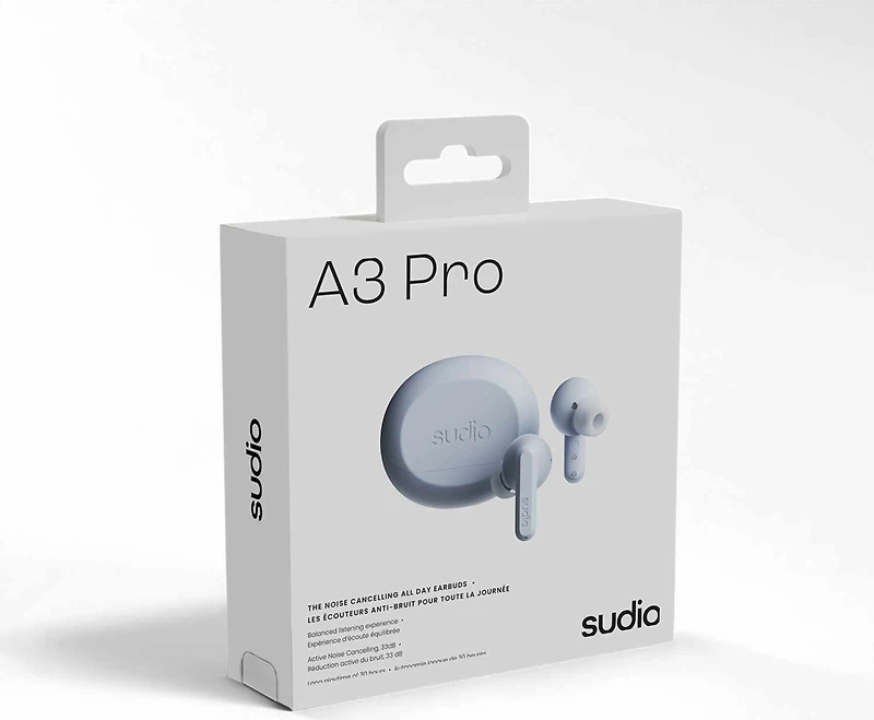 Sudio A3PROBLU Écouteurs sans Fil A3 Pro ANC Bleu
