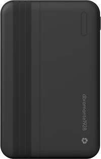 DBRAMANTE1928 Re-Charge Universal Dual Port Slim Fast Charge Power Bank - 5,000 MAH clear
