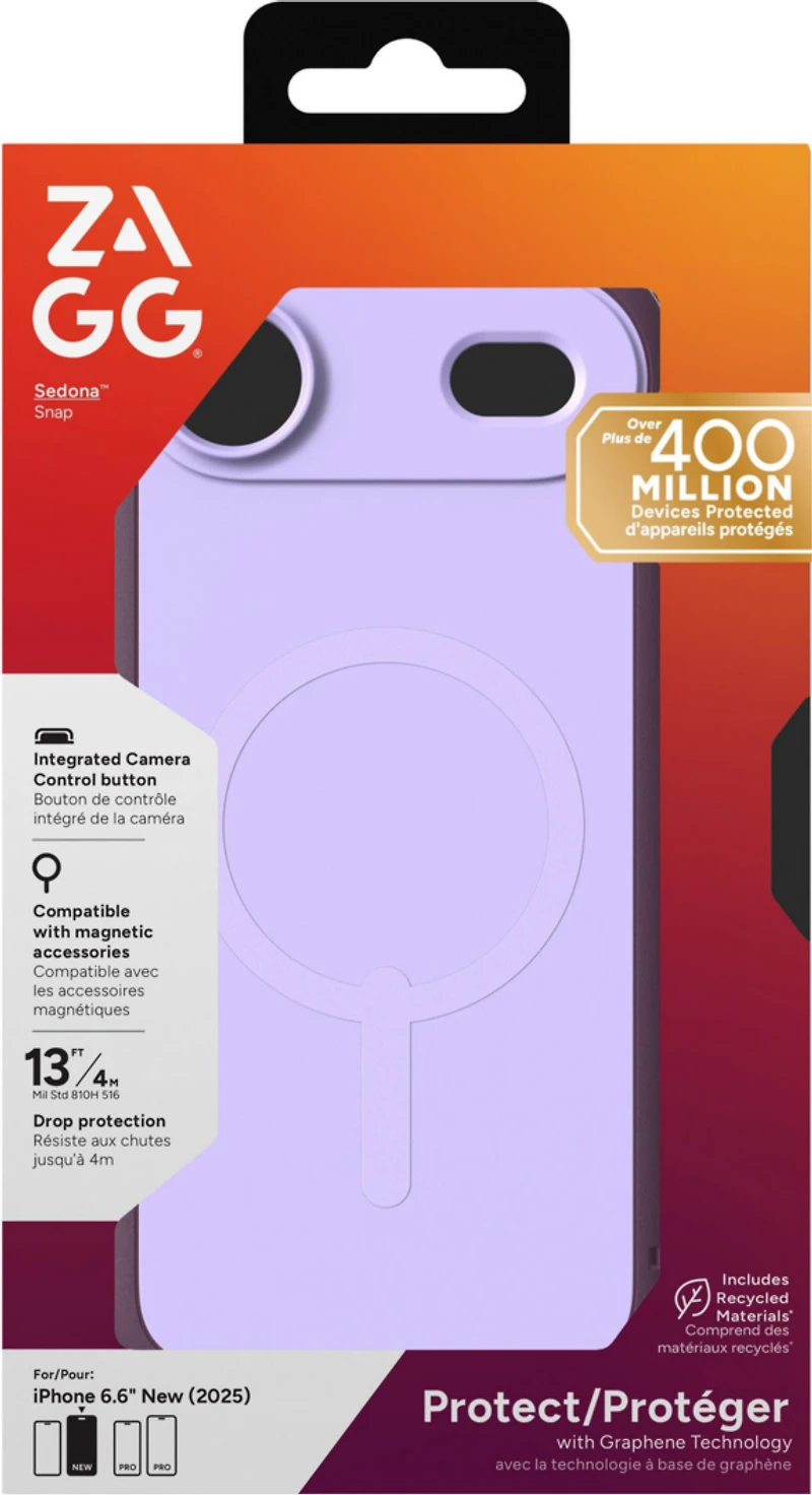 iPhone Air ZAGG Graphene Sedona Snap Case - Dusty Grape
