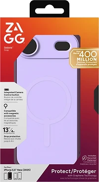 iPhone Air ZAGG Graphene Sedona Snap Case - Dusty Grape