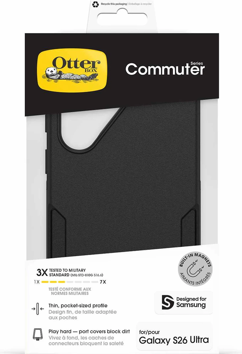 OtterBox 7799844 Étui Commuter avec Magnets Noir pour Samsung Galaxy S26 Ultra en Emballage en Vrac