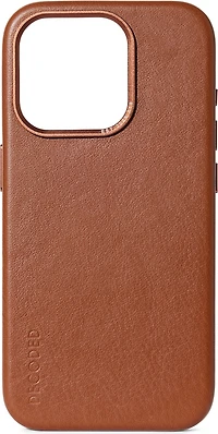 Decoded -  Leather Backcover for iPhone 15 Plus - Tan