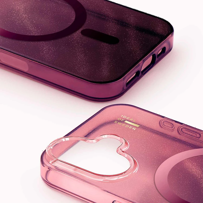 Ideal of Sweden IDCLCMSI2561564 Étui Glitter Glow MagSafe Cherry Lacquer pour iPhone 17