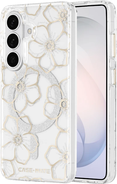 Case-Mate - Floral Gems Case with Magnet for Samsung Galaxy S26 - Gold