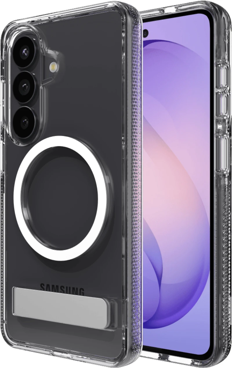 ZAGG - Coque Snap Case avec support intégré pour Samsung Galaxy S26 - Transparente