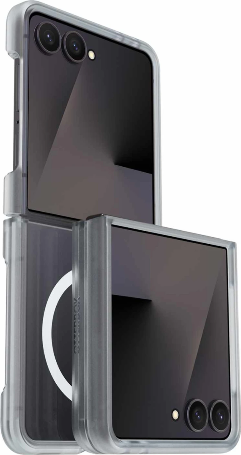 OtterBox - Thin Flex Case w/Magnets Clear w/Blue Tint for Samsung Galaxy Z Flip8