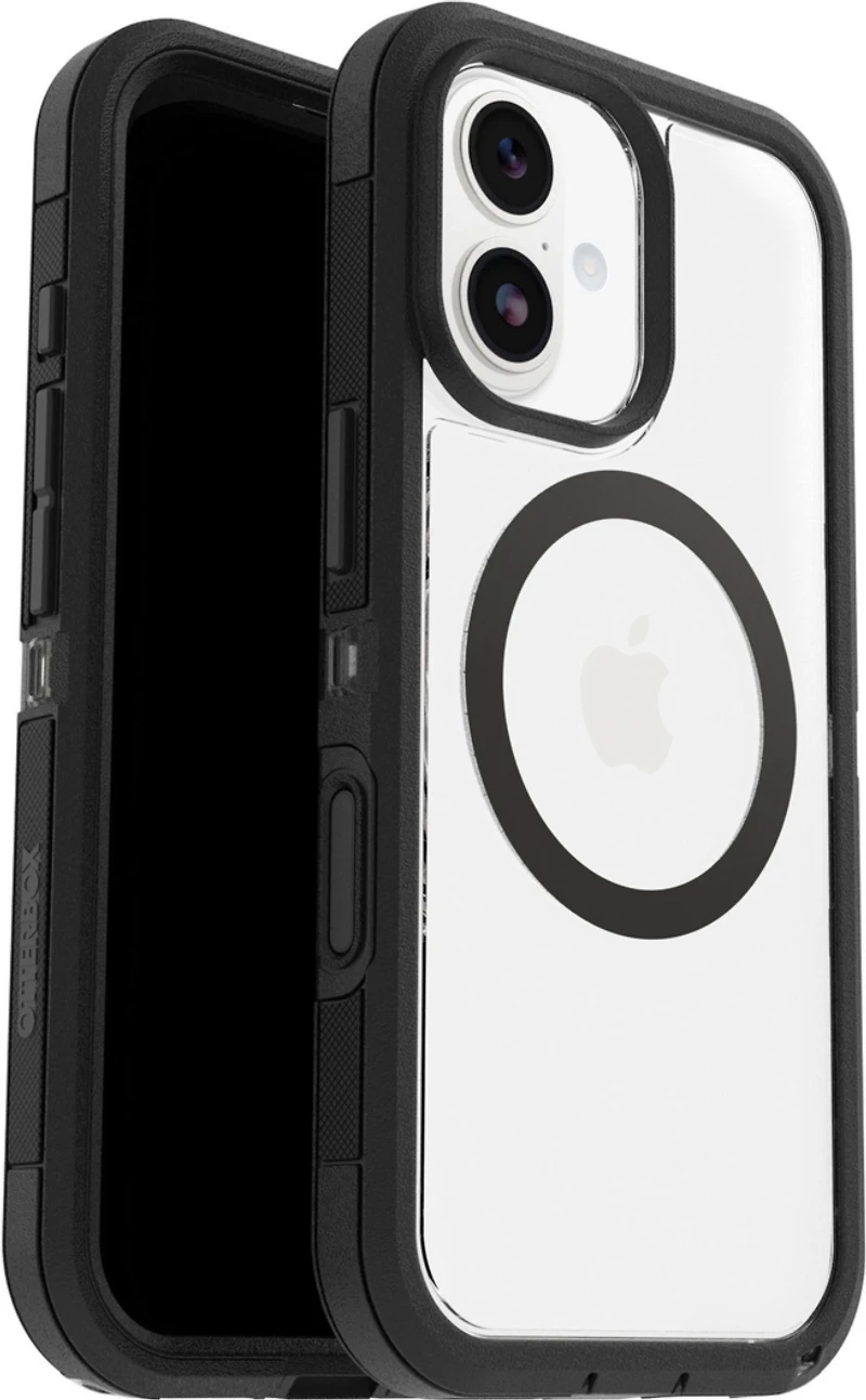 OtterBox 7798439 Étui Defender Pro XT Clear MagSafe avec Contrôle de la Caméra Dark Side (Noir) pour iPhone 17