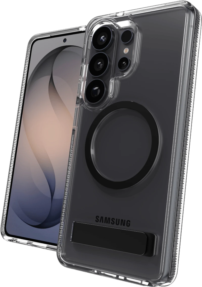 ZAGG - Santa Cruz Snap Case with Kickstand for Samsung Galaxy S26 Ultra - Black