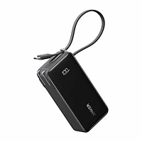 Anker - Fusion 10000 mAh Power Battery Black with Built-in Lightning Cable