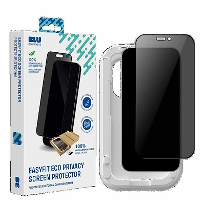 Blu Element BEPGIKIP17PM Protection D'écran EasyFit Privacy Éco pour iPhone 17 Pro Max