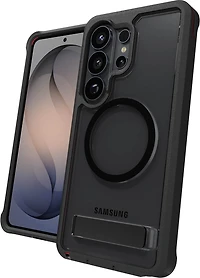 ZAGG - Rainier Snap Case with Kickstand for Samsung Galaxy S26 Ultra - Smoke Black