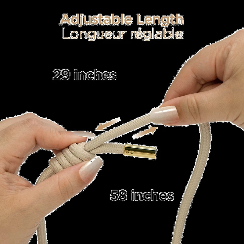 HyperGear TECHcessories Universal Crossbody Phone Strap - Sand Braided Rope