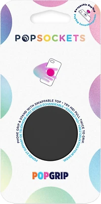 Popsockets - Popgrips Swappable Abstract Device Stand And Grip - Black