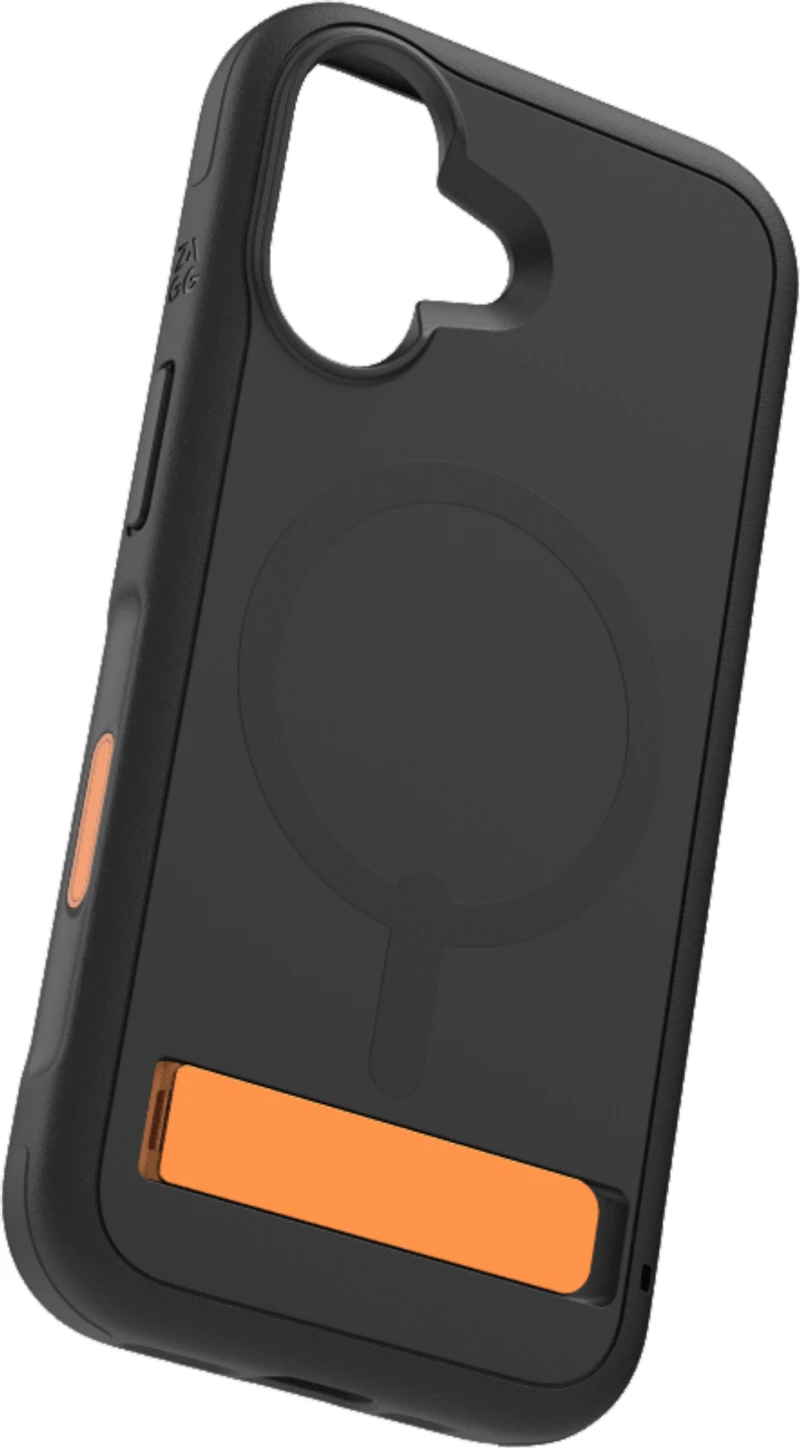 iPhone 17 ZAGG Graphene Sedona Snap Kickstand Case - Flood Black/Orange