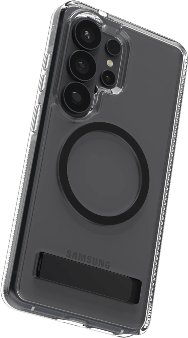 ZAGG - Santa Cruz Snap Case with Kickstand for Samsung Galaxy S26 Ultra - Black