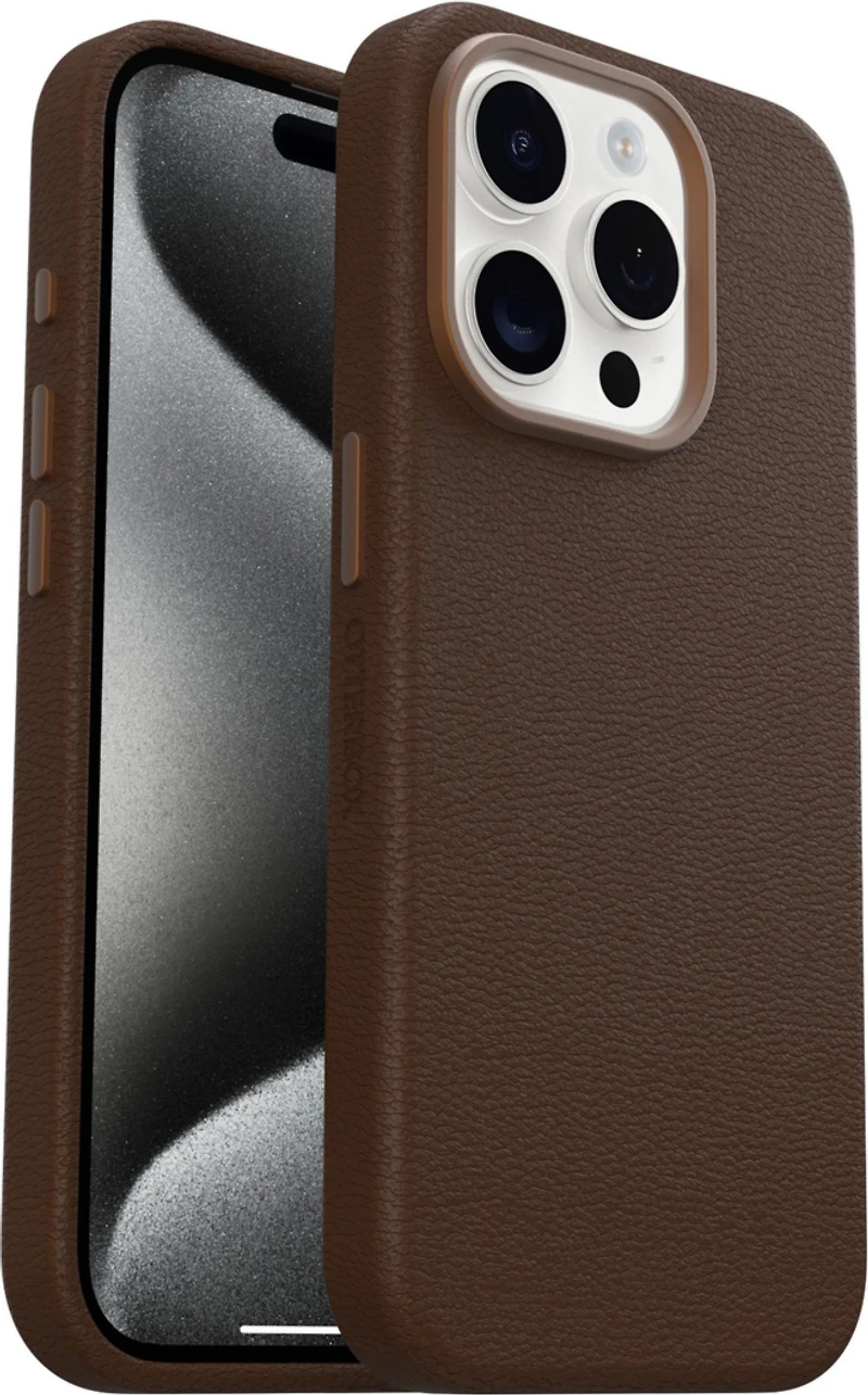 Otterbox - Symmetry Cactus Leather Case For Apple Iphone 15 Pro - Rich Adobe
