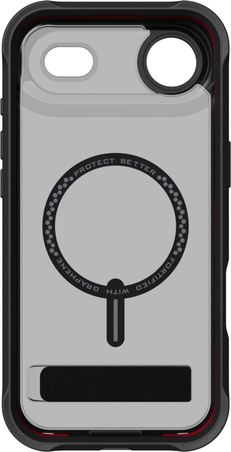 ZAGG - Rainier Snap MagSafe Case with Kickstand for Apple iPhone Air - Smoke Black