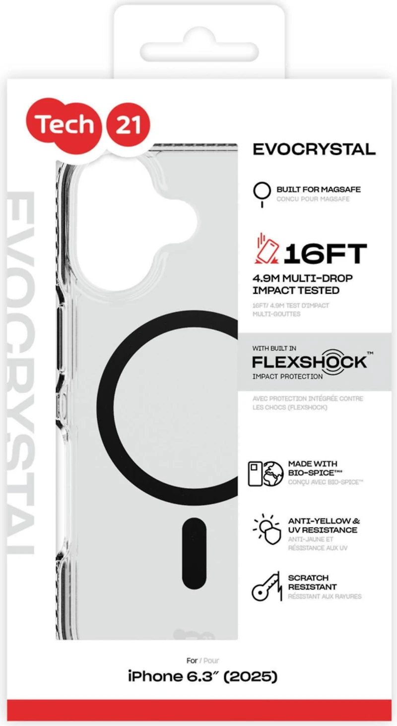 TECH 21 EVOCRYSTAL MAGSAFE IPHONE 17 BLACK