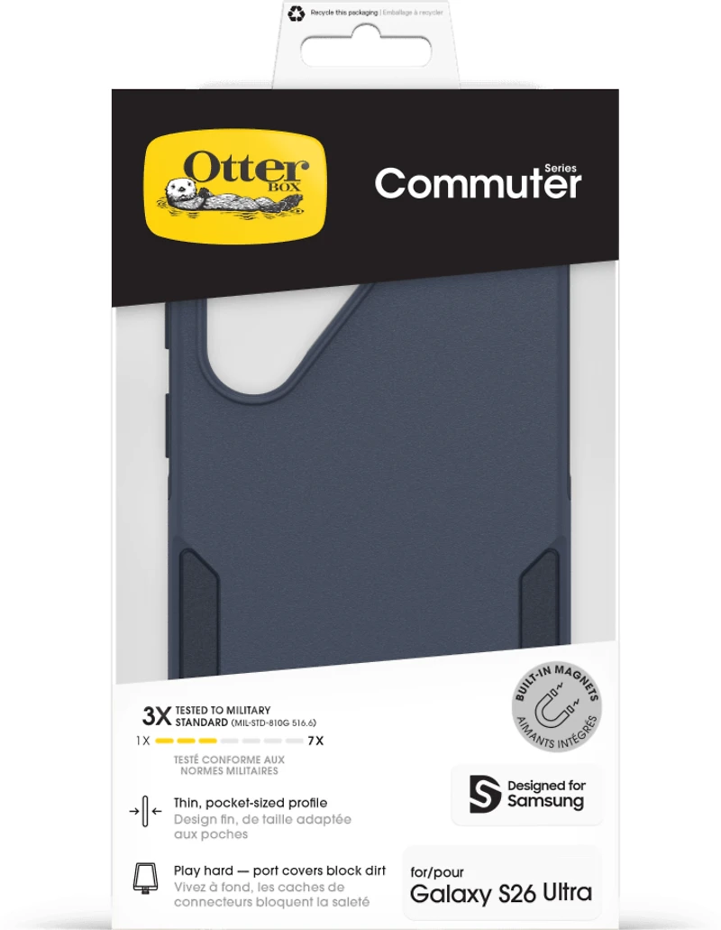 OtterBox 7799807 Étui Commuter avec Magnets Bleu Sentiment pour Samsung Galaxy S26+