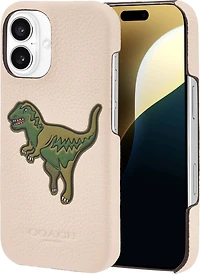 iPhone 16 Coach Leather Slim Wrap Case - Ivory Rexy