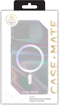 iPhone 16e/15/14/13 Case-Mate Soap Bubble MagSafe Case - Iridescent