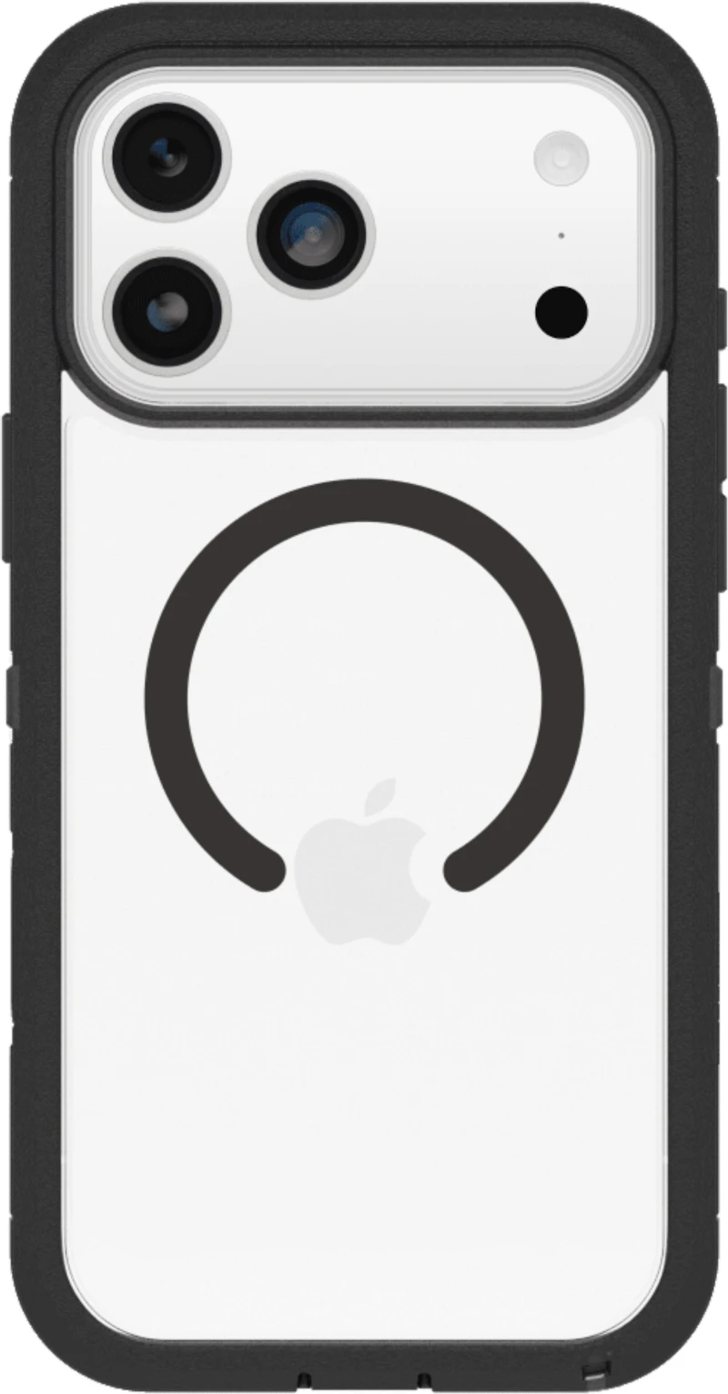 OtterBox 7798469 Étui Defender Pro XT Clear MagSafe avec Contrôle de la Caméra Dark Side (Noir) pour iPhone 17 Pro Max