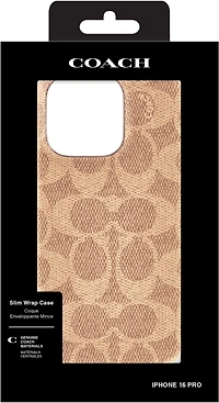 iPhone 16 Pro Coach Slim Wrap Signature C Case - Tan