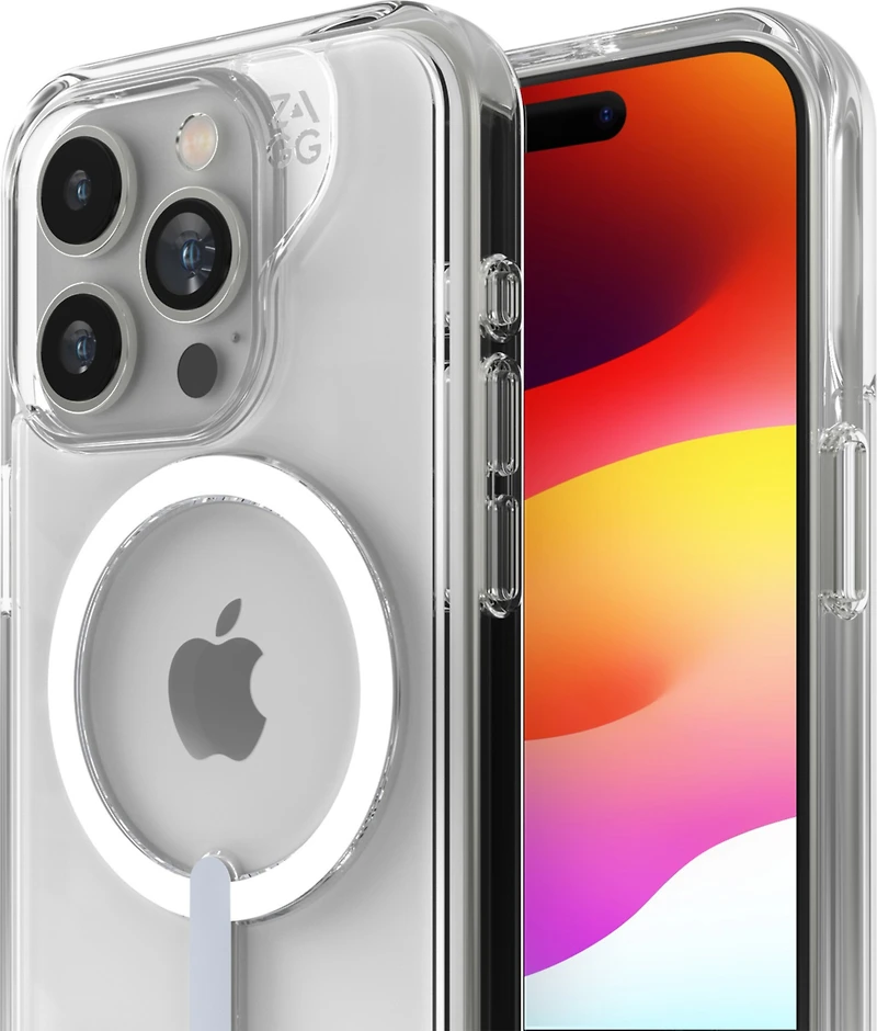 iPhone 15 Pro ZAGG (GEAR4) Crystal Palace Snap Kickstand Case - Clear