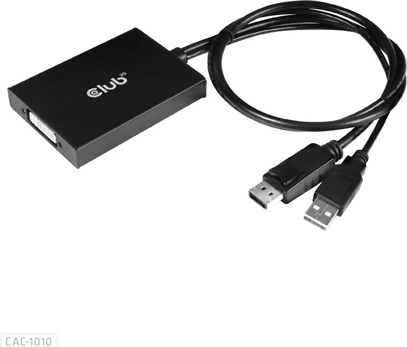 Club3D - Display Port to Dual Link DVI-I Dual Link Active Adapter MAX RES 4K30HZ - Black