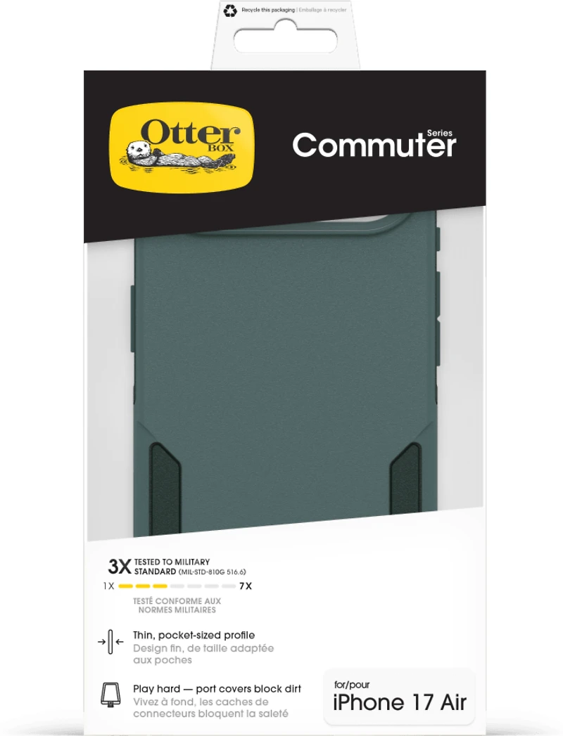 OtterBox 7798318 Étui Commuter MagSafe avec Contrôle de la Caméra Sagebrush (Vert) pour iPhone Air