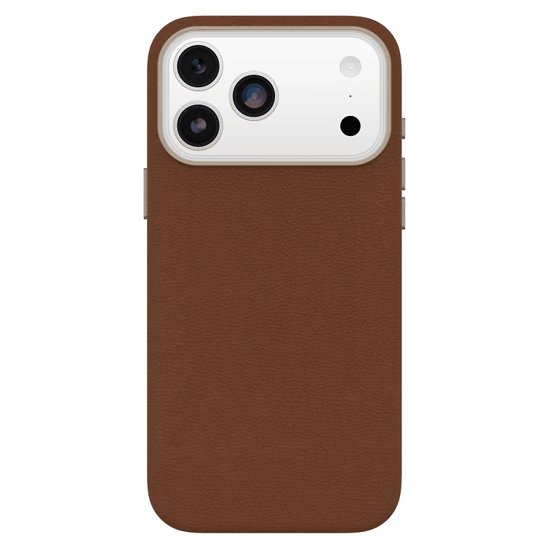 OtterBox 7799064 Étui Symmetry Cactus Leather MagSafe avec Contrôle de la Caméra Dessert Saddle (Marron) pour iPhone 17 Pro Max